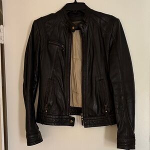 Andrew Marc Black Leather Jacket